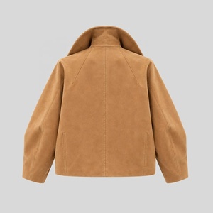 New Design Women Sheep Skin <b>Suede</b> Finished <b>Jacket</b> Elegant Soft Touch Autumn/Winter Outerwear Casual Streetwear Windproof Button - Product Image 6