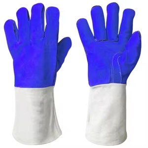 Gants de soudage en cuir de vachette renforcé, résistants aux flammes, pour la protection des mains et des bras lors du barbecue - Product Image 2