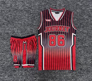 Ensemble d'uniformes de basket-ball personnalisés en couleur, 100% polyester, nouveau design imprimé, vêtements de sport pour le basket-ball, uniforme unisexe - Product Image 5