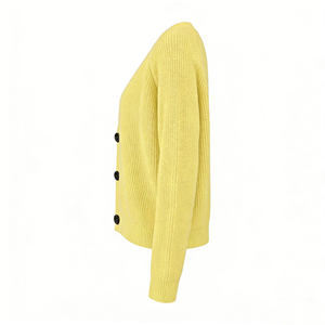 Nouveau cardigan en tricot décontracté pour femmes, col en V, manches longues, boutonné, en acrylique - Product Image 2