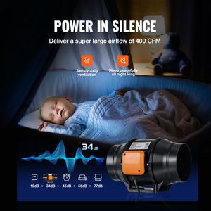 Ventilatore di Scarico da 6 Pollici con Controllo Velocità Variabile da 400 CFM e Motore AC Silenzioso per un Potenziamento del Raffreddamento - Product Image 4