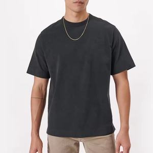 Camiseta clásica de manga corta con logotipo personalizado para hombre, Camiseta de algodón de Color sólido para hombre, camiseta de gran tamaño de peso pesado para hombres y mujeres - Product Image 1