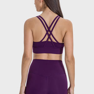 Nouveaux coloris – Soutien-gorge de sport respirant à fort impact pour femme, avec bretelles croisées au dos et coussinets amovibles, idéal pour le fitness et le yoga - Product Image 5