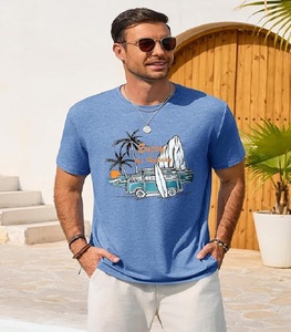 T-shirt en coton jersey décontracté pour homme, col rond, manches courtes, respirant, imprimé avec le logo classique de la manette Nintendo - Product Image 6