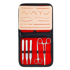 Kit de sutures chirurgicales en acier inoxydable avec coussinet de suture en silicone réutilisable pour étudiants, en vente à bas prix - Product Image 1