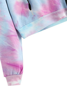 Sweat-shirt à capuche pour femme, 100% coton, écologique, séchage rapide, respirant, manches longues, col en V profond, coupe courte - Product Image 5