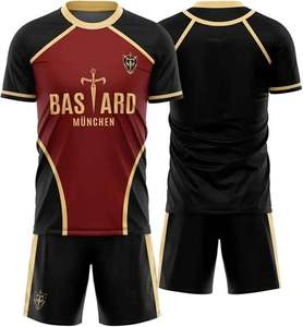Ensemble de costume de cosplay de football personnalisé pour hommes, 2 pièces, t-shirt et short, 100% polyester, séchage rapide - Product Image 5