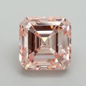 Diamante rosa intenso de corte esmeralda cultivado en laboratorio para la fabricación de anillos, certificado por IGI, fabricante de diamantes sueltos de la India. - Product Image 1