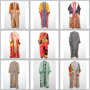 Vente en gros et fabrication de kimonos en soie à bas prix, vêtements de nuit, cadeau pour la fête des mères, robes de demoiselle d'honneur, taille unique, kimono en soie - Product Image 1