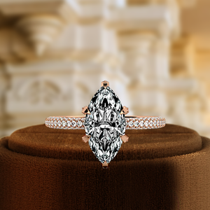 Anillo de Compromiso con Diamante Cultivado en Laboratorio de Corte Marquise de 1.5CT, Certificado IGI, Regalo de Promesa, Oro Sólido de 14k, Anillo de 6 Puntas, Anillo de Novia - Product Image 3