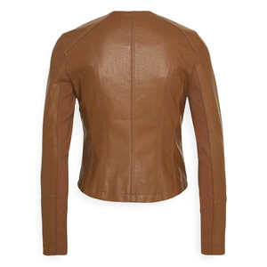 Veste en cuir d'agneau pour femme, design personnalisé, création de votre propre logo, imperméable, coupe-vent, écologique, OEM personnalisable - Product Image 6