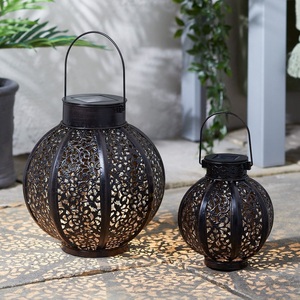 Vintage Wholesale Black <b>Moroccan</b> Metal Iron Ramadan Wind Lamp LED Retro Desktop Turkish <b>Decorative</b> <b>Moroccan</b> Lantern - Product Image 6