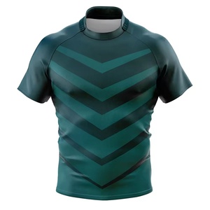 Nouveau maillot de rugby en polyester respirant avec broderie 3D, nom d'équipe personnalisé, manches courtes, personnalisable pour unisexe - Product Image 1