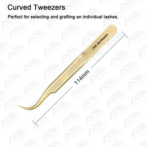 Pince à cils pour extensions de volume avec pointe en fibre, étiquette privée, soins de beauté de précision, logo personnalisé, pince à cils à 90 degrés - Product Image 6
