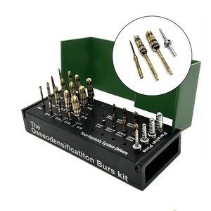 Kit de fraises dentaires pour osseodensification, ensemble de 29 pièces pour chirurgie implantaire manuelle, système d'expansion et de densification osseuse - Product Image 1