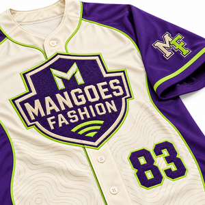 Camiseta de Béisbol al por Mayor, Unisex, para Adultos, con Botones, Manga Corta, Personalizable con Logotipo, Nombre y Número del Equipo, Absorbe la Humedad, 100% Poliéster - Product Image 4