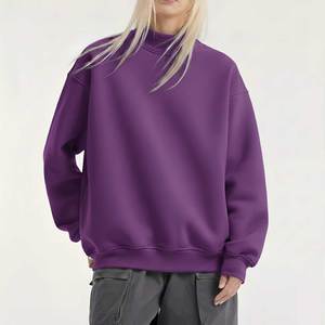Suéter Casual para Mujer, Oversize, Cuello Alto Simulado, Ecológico, Forrado, de Felpa Suave, Manga Larga, Corte Holgado, Cálido y Acogedor - Product Image 2