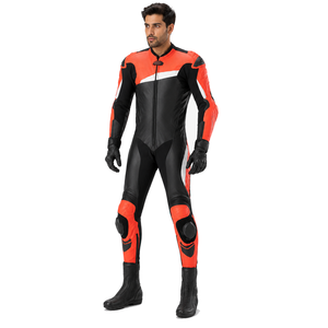 Combinaison de moto en cuir une pièce pour homme Samroz Sports, protections CE amovibles, entièrement résistante à l'eau, coupe-vent, pour course à moto, grandes tailles - Product Image 2
