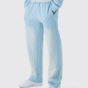 Conjunto Deportivo de Dos Piezas para Hombre, Sudadera con Capucha y Pantalones Deportivos de Felpa Gris Acero, Ropa Deportiva de Invierno - Product Image 4