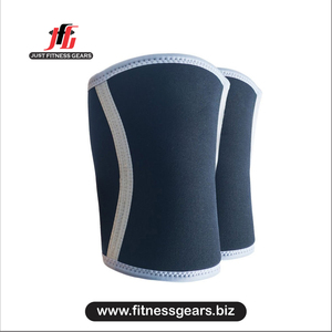 Genouillère en néoprène noir avec bordure rouge, à enfiler, compression, soutien, respirante, protection universelle unisexe toutes saisons - Product Image 5