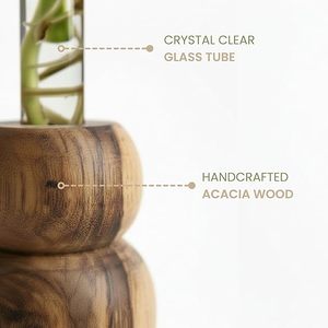 Stacked Handmade Modern Minimalist Wooden Floor <b>Vase</b> for Home Decor - Product Image 5