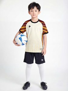 Ensemble de maillots de football personnalisés pour enfants de qualité supérieure, directement de l'usine, SC02, séchage rapide, respirant, transfert thermique, uniforme d'équipe pour jeunes, 100% polyester - Product Image 4