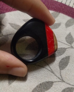 Anillo de resina colorido para mujer, sortija de la mejor calidad, personalizado, lujoso, hecho a mano, alto pulido - Product Image 4