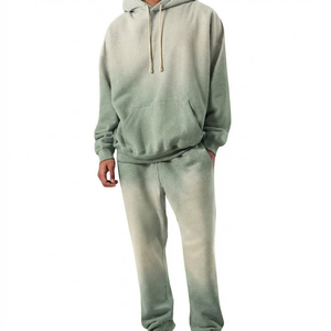 Conjuntos de Chándal para Hombre de Peso Pesado, Hechos a Medida, con Efecto Desgastado por el Sol y Lavado Ácido, Precio Mayorista de Fábrica, Ropa Casual - Product Image 1