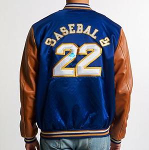 Chaqueta Bomber de Invierno Hip Hop 2022, Diseño Nuevo, para Hombre, de Lona Transpirable, Ecológica, con Bordado Personalizado, Cuello Alto - Product Image 3