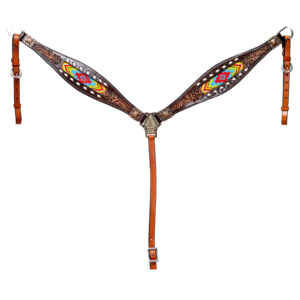 Manaal Enterprises Western Genuine Leather Horse <b>Riding</b> <b>Chaps</b> with Beaded Inlay Adjustable Buckle Closure Standard Pocket - Product Image 4