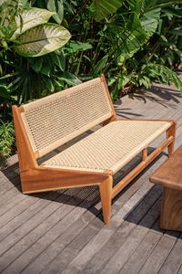 Minimalist Teak Wood Outdoor Seating Set - Product Image 3