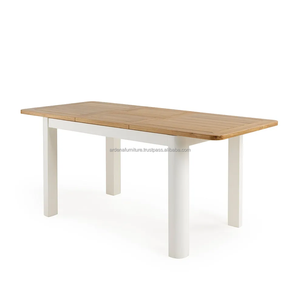 Juego de Mesa de Comedor Rectangular Extensible de Madera, Diseño Rústico Contemporáneo y Duradero, para Comedor, Apartamento o Escuela - Product Image 1