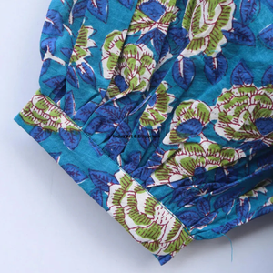 Beautiful floral Cotton Block Printed dress Dress For Casual wear Hand Block Printed Dress - Product Image 4