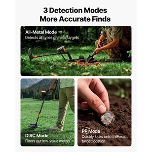 Rilevatore di Metalli Professionale ad Alta Precisione IP68 Impermeabile per Adulti, Rilevatore d'Oro con Bobina di Ricerca e Display, Accessori per la Caccia - Product Image 3