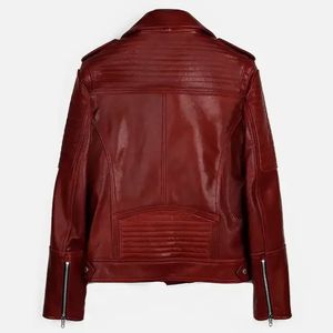 Chaqueta de cuero vintage para hombre - Estilo desgastado - Cierre de cremallera - Corte clásico - Prenda exterior elegante - Chaquetas de cuero - Product Image 2