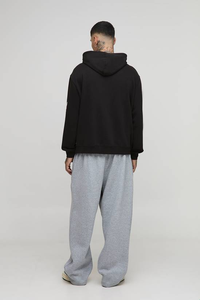 Sweat à capuche d'hiver imprimé par transfert thermique de qualité supérieure pour hommes, pull-over personnalisé uni teint en filature, 100% coton molleton - Product Image 5