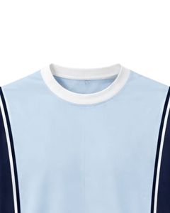 Ensemble t-shirt et short de sport bleu clair pour homme, respirant, séchage rapide, vêtements de sport, tenue de course à pied, entraînement, vêtements de sport actifs - Product Image 6