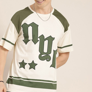 Camiseta Oversize con Estampado Gráfico, Cuello Redondo, Manga Corta, Color en Contraste, Estilo Urbano, Venta al Por Mayor - Product Image 6