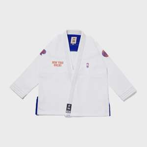 Tenue de karaté et de taekwondo en coton à manches longues avec logo frontal pour adultes et enfants - Dobok - Product Image 1
