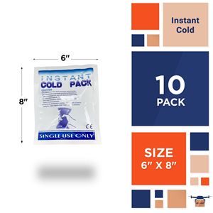 Impacchi di ghiaccio portatili di pronto soccorso monouso da 6X8 pollici Instant Instant imbustate impacchi di caldo e freddo - Product Image 2