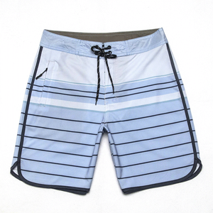 Men's Summer Cross-Border Five-Point Beach Swim Shorts Quick-Dry Canvas <b>Lace</b> <b>Elastic</b> Hot-Selling Striped Pattern - Product Image 4