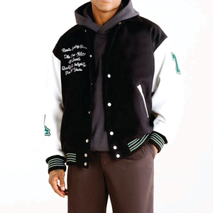 <b>Mens</b> Traditional Letterman <b>Jacket</b> with Classic <b>Baseball</b> Styling and Comfortable Fabric <b>for</b> Everyday Lifestyle - Product Image 1