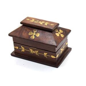Classic Wooden Hand Painted Vintage Stylish Storage <b>Box</b> For Jewelry <b>Keepsake</b> Vanity With Hinged Lid For Homedecor Wedding Gift - Product Image 4
