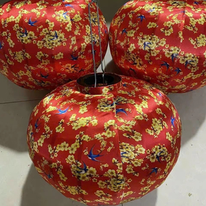 Silk Lanterns Hoi An Bamboo Silk Lanterns Hanging Lighting For Garden Wedding Decor Vietnam Silk Lanterns - Product Image 1