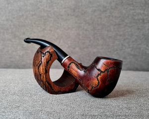 Pipa de Fumar de Madera Curvada, Larga y Lacada, de Lujo, Color Personalizado, Logotipo Personalizable, Tradicional, Hecha a Mano, Ecológica, para Viajes y Fiestas - Product Image 1