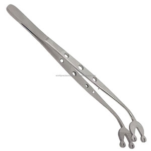 Pinzas de Sutura de Acero Inoxidable con Punta de Un Solo Orificio y Doble Orificio, Pinzas Quirúrgicas Dentales para Coser Tejidos, Microcirugía de Precisión - Product Image 2