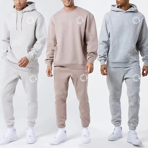 Ensemble de survêtement pour homme, sweat-shirt à capuche, pantalon de jogging, molleton de coton, vêtements de sport décontractés, tenue de sport personnalisée, ensemble d'entraînement - Product Image 2