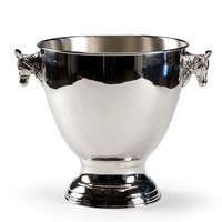 Bac à boissons rond à double paroi martelé, 3 gallons, en acier inoxydable, seau à glace