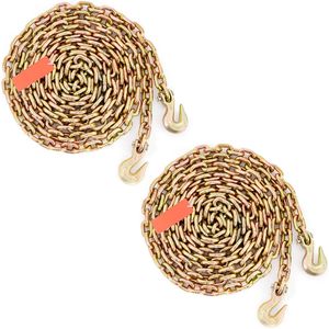 Catena di traino e legatura per trasporto DOT certificata, 7100 libbre di carico nominale, 3/8FT x 20FT, G80, accessori per il controllo del carico - Product Image 1