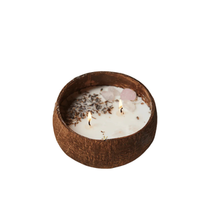 Vente en gros de bols à bougies écologiques biodégradables en noix de coco pour les fêtes, 100 % en matériau de noix de coco, non toxique, durable, origine Vietnam - Product Image 1